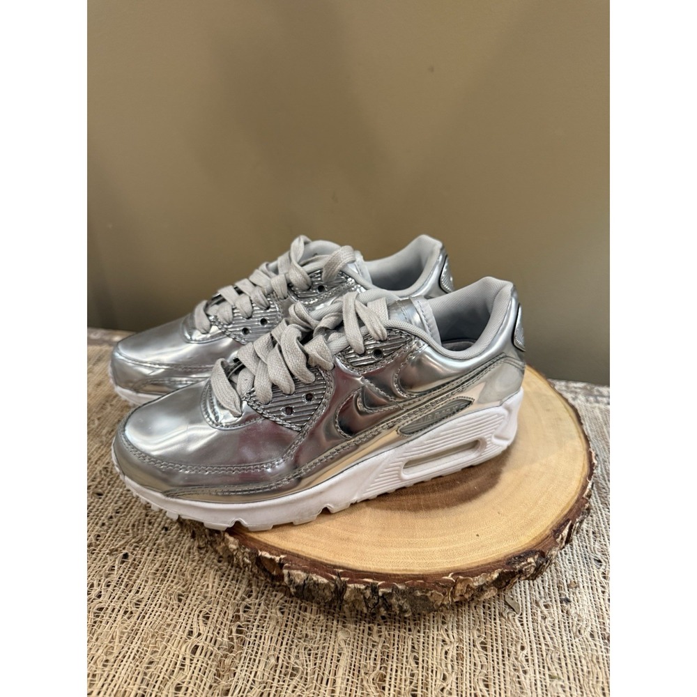 Nike Air Max 90 SP Silver Platinum White Sz-5‎  CQ6639-001